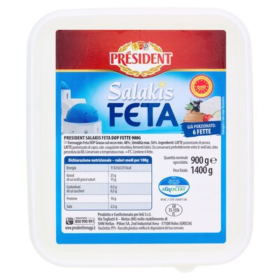 PRESIDENT FETA DOP GR900       PREAFFETT