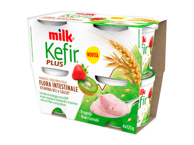 MILK KEFIR PLUS FRAG/KIW/CEREA 4X125