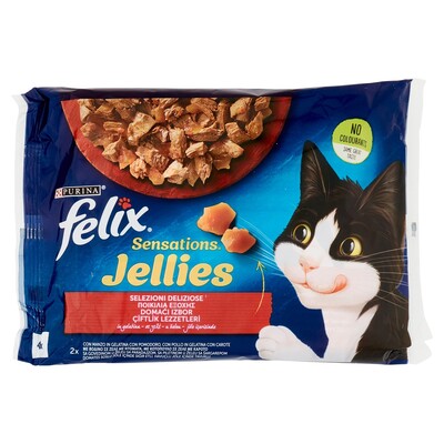 FELIX SENS.JELLIES 85GRX4 MAN&POMO/POLLO
