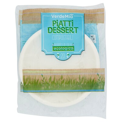 PIATTI DESSERT COMPOST X 20 PZ